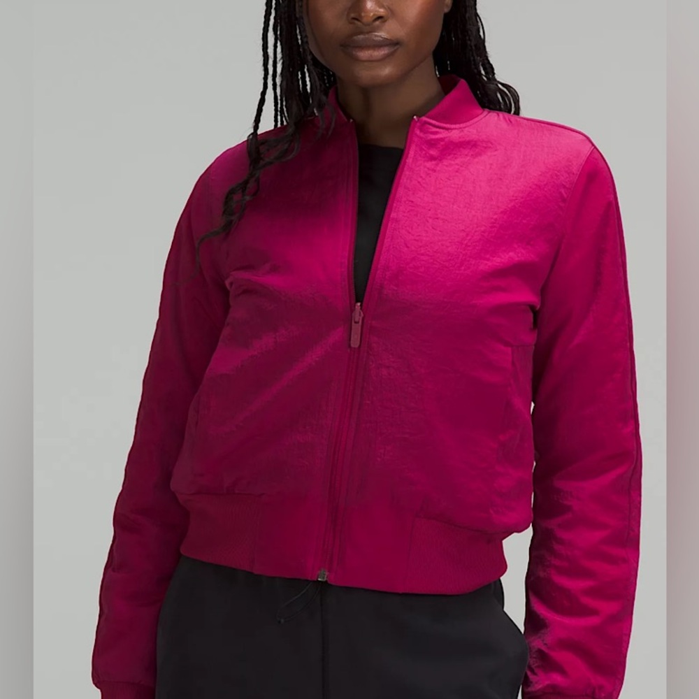LULULEMON non-stop reversible bomber jacket pomegranate -6-NWT! $148